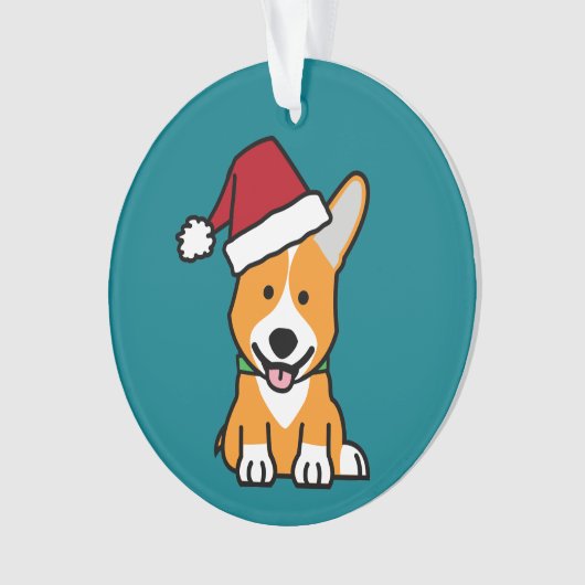 Corgihundewelpe Ornament (Vorderseite)