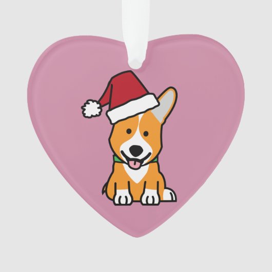 Corgihundewelpe Ornament (Vorderseite)