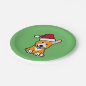 Corgihundewelpe Pappteller (Schrägansicht)