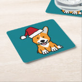 Corgihundewelpe Rechteckiger Pappuntersetzer (angewinkelt)