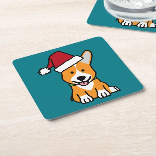 Corgihundewelpe Rechteckiger Pappuntersetzer (angewinkelt)