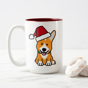 Corgihundewelpe Zweifarbige Tasse
