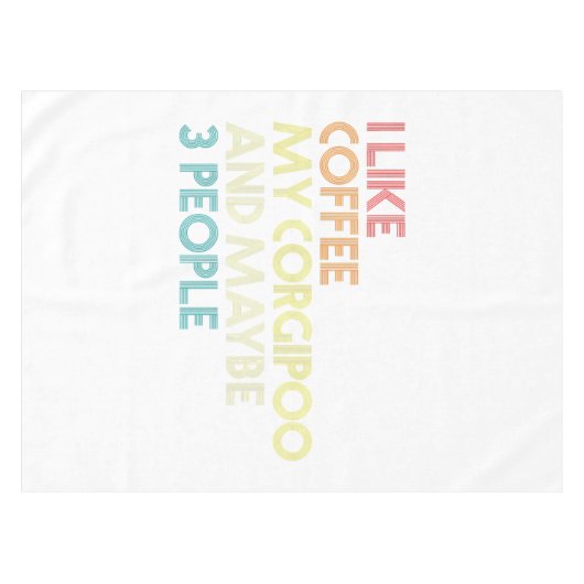 Corgipoo Dog Eigentümer Geschenk Kaffee Lover Vint Tischdecke (Vorderseite (Horizontal))