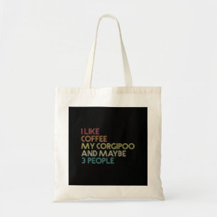 Corgipoo Dog Eigentümer Geschenk Kaffee Lover Vint Tragetasche