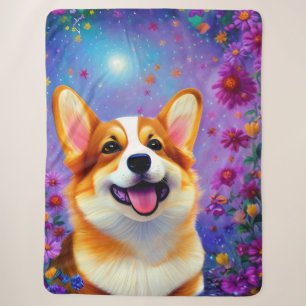 Corgis Blumenwelt Sherpadecke