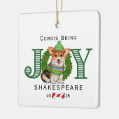 Corgis Bring Joy Keramikornament (Links)