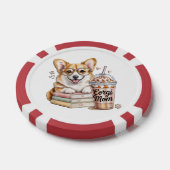 Corgis Bücher und Eiskaffee für Hund Pokerchips (Einzeln)