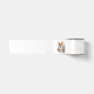 Corgis Bücher und Eiskaffee für Hund Satinband
