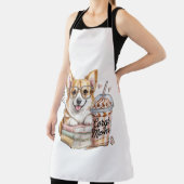 Corgis Bücher und Eiskaffee für Hund Schürze (InSitu)