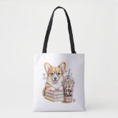 Corgis Bücher und Eiskaffee für Hunde Tasche (Vorderseite)
