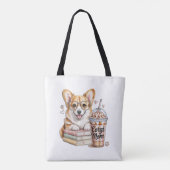 Corgis Bücher und Eiskaffee für Hunde Tasche (Rückseite)