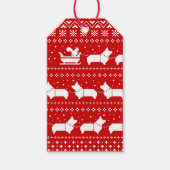 Corgis Christmas Sleigh Hunde Urlaub Geschenkanhänger (Vorderseite)