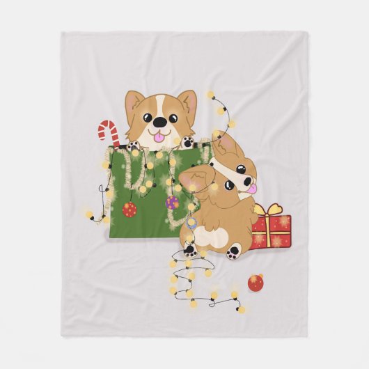 Corgis Fleecedecke (Vorderseite)