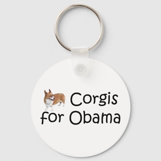 Corgis für Obama Schlüsselanhänger (Vorderseite)