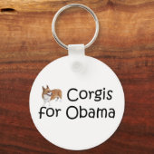 Corgis für Obama Schlüsselanhänger (Vorderseite)