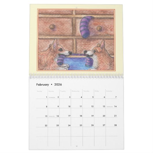 Corgis Galore - Hunde mit Spaß - Kalender (Feb 2026)