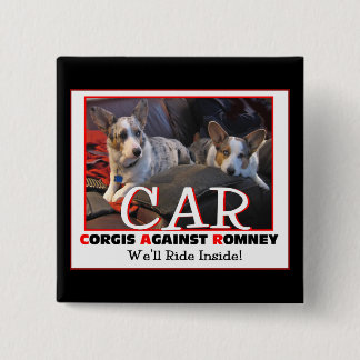 Corgis gegen Romney Button