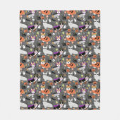 Corgis Halloween-Kostüm witzig Fleecedecke (Vorderseite)