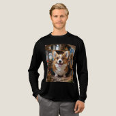 Corgis Haus Tri-Blend Shirt (Volle Vorderseite)