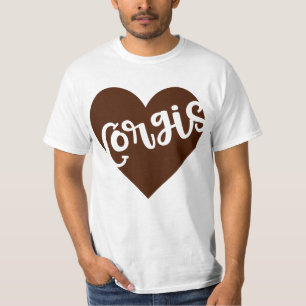 CORGIS - HERZ MIT ZEICHENTYPOGRAFIE T-Shirt