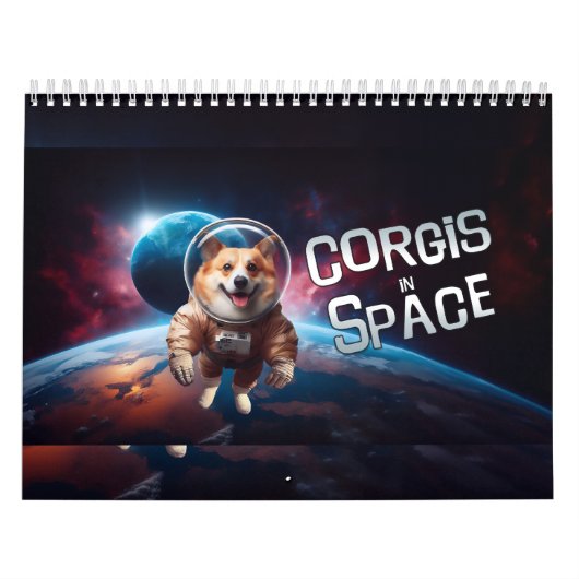 Corgis im Weltraum-Kalender Kalender (Titelbild)