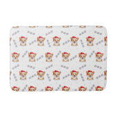 Corgis in Weihnachtsmannmützen Weihnachtsmuster Badematte (Vorderseite)