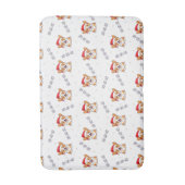 Corgis in Weihnachtsmannmützen Weihnachtsmuster Badematte (Vorderseite Vertikal)