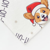 Corgis in Weihnachtsmannmützen Weihnachtsmuster Fleecedecke (Ecke)