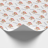 Corgis in Weihnachtsmannmützen Weihnachtsmuster Geschenkpapier (Ecke)