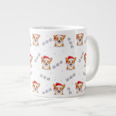 Corgis in Weihnachtsmannmützen Weihnachtsmuster Jumbo-Tasse (Vorderseite Rechts)