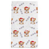 Corgis in Weihnachtsmannmützen Weihnachtsmuster Kleine Geschenktüte (Vorderseite)