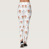 Corgis in Weihnachtsmannmützen Weihnachtsmuster Leggings (Rückseite)