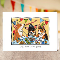 Corgis kann Party! Geburtsdatum Hund Custom