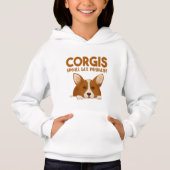 CORGIS - KLEIN ABER MÄCHTIG HOODIE (Vorderseite)