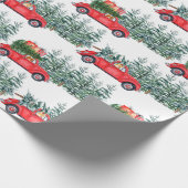 Corgis kommt Zuhause für Weihnachten - Muster Geschenkpapier (Ecke)