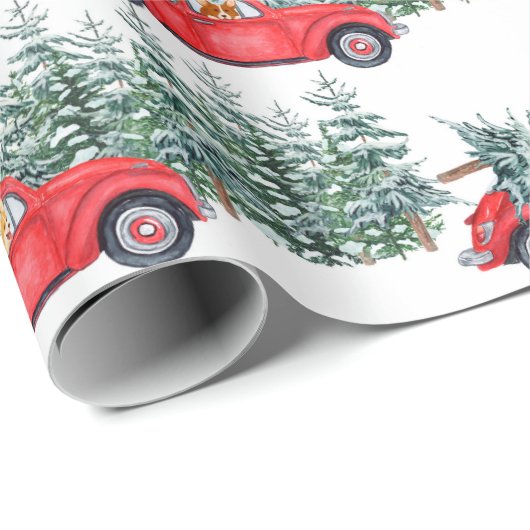 Corgis kommt Zuhause für Weihnachten - Muster Geschenkpapier (Rolleneckpunkt)