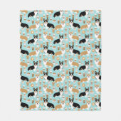 Corgis Liebe Fleecedecke (Vorderseite)