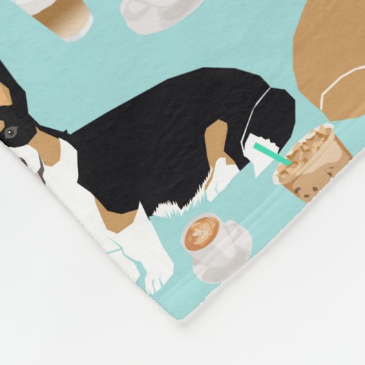 Corgis Liebe Fleecedecke (Ecke)