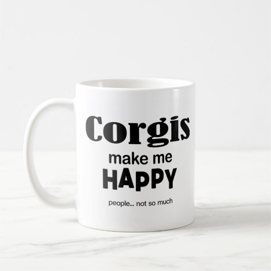 Corgis macht mich glücklich kaffeetasse (Links)