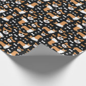 Corgis Niedlich Corgi Muster Geschenkpapier (Ecke)
