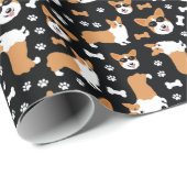 Corgis Niedlich Corgi Muster Geschenkpapier (Rolleneckpunkt)