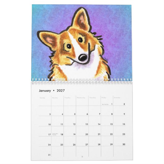 Corgis Off-Leash Art™ Vol. 1 Kalender (Jan 2027)