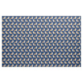 Corgis on Navy - niedliches Hundemuster Stoff (Fat Quarter (45,7 x 55,9 cm))