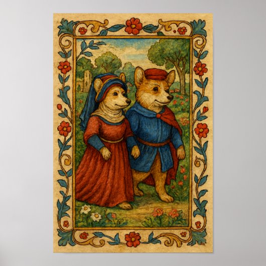 Corgi's Out on a Stroll Poster (Vorne)