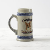 Corgis sind Lächeln-Hersteller-Tasse Bierglas (Links)