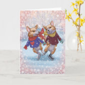 Corgis Skaten Card Karte (Gelbe Blume)