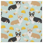 Corgis Tacos Fabric - niedliches Corgi-Muster Stoff (Nahaufnahme)