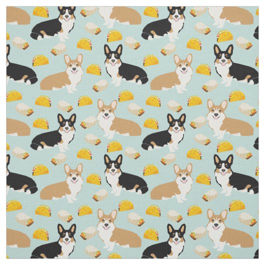 Corgis Tacos Fabric - niedliches Corgi-Muster Stoff (Muster)