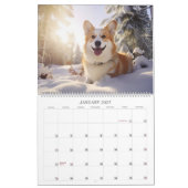 Corgis und Blume Hund Lover Kalender (Jan 2027)