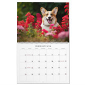 Corgis und Blume Hund Lover Kalender (Feb 2026)